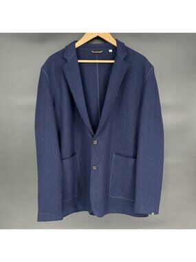 Billy Reid Men’s 100% Virgin Wool Unstructured Blazer 46R Navy Made In Italy